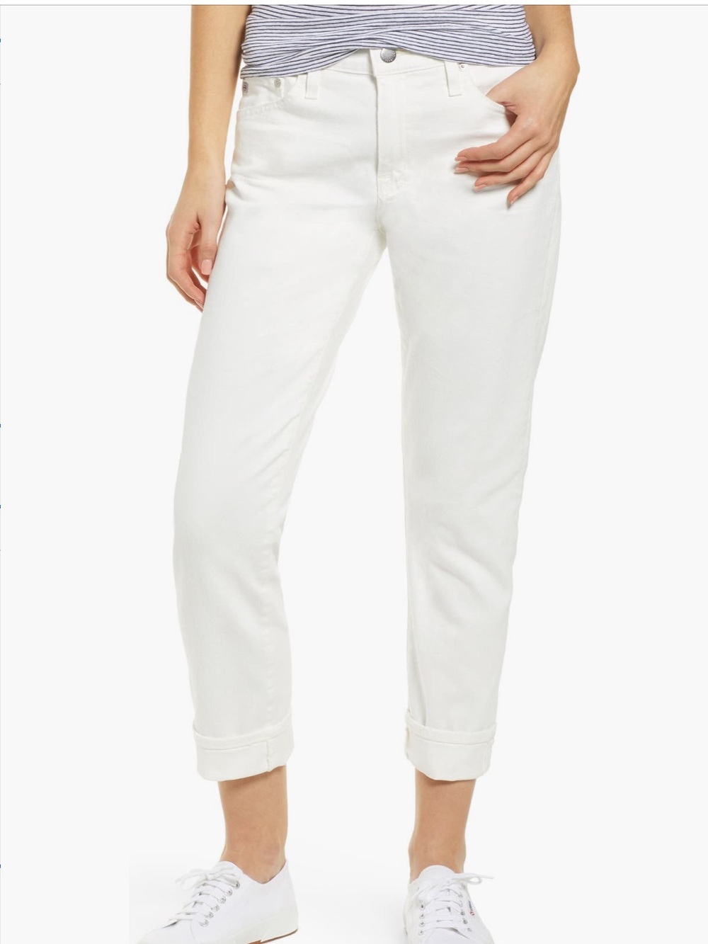 NWT AG size 32 women’s ex boyfriend crop slim jeans